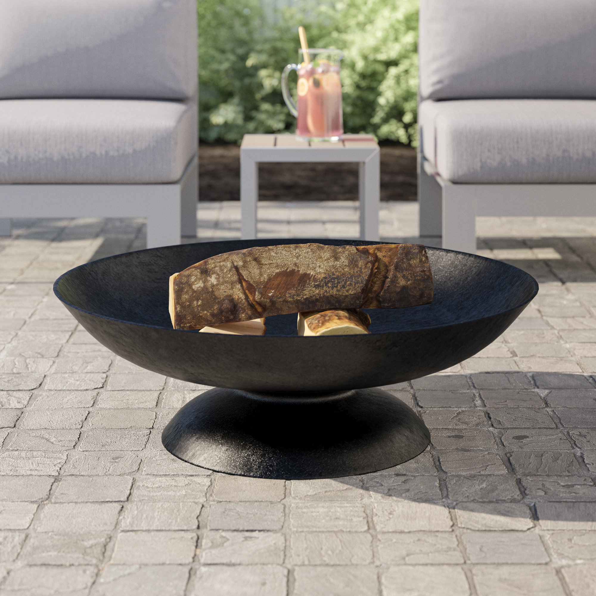 Howland+Round+Cast+Iron+Wood+